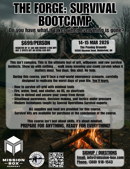 The Forge: Survival Bootcamp OH 14-15 MARCH 2026